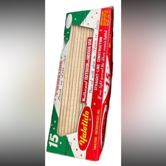 NOS Vtg Yuletide 15 Lites Set Christmas Tulip Lights Twinkling RARE Push in - Picture 1 of 7